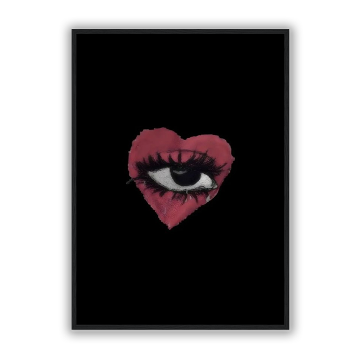 Red Eye Heart Poster