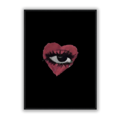 Red Eye Heart Poster