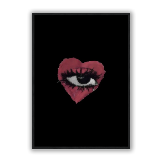 Red Eye Heart Poster